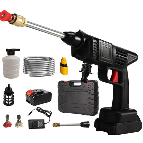 High-Pressure Cordless Car Wash Gun – Portable Wireless Electric Pressure Washer Cleaner Set