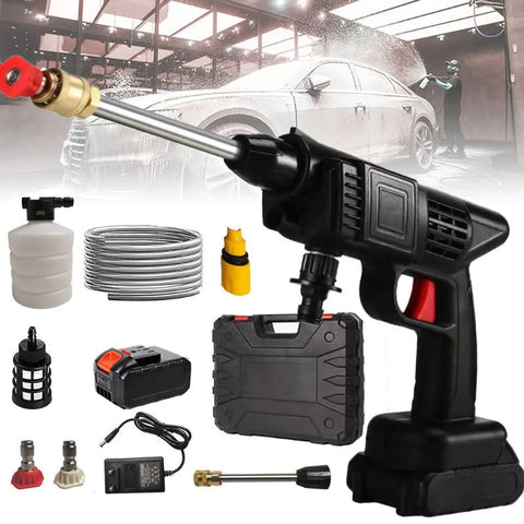 High-Pressure Cordless Car Wash Gun – Portable Wireless Electric Pressure Washer Cleaner Set